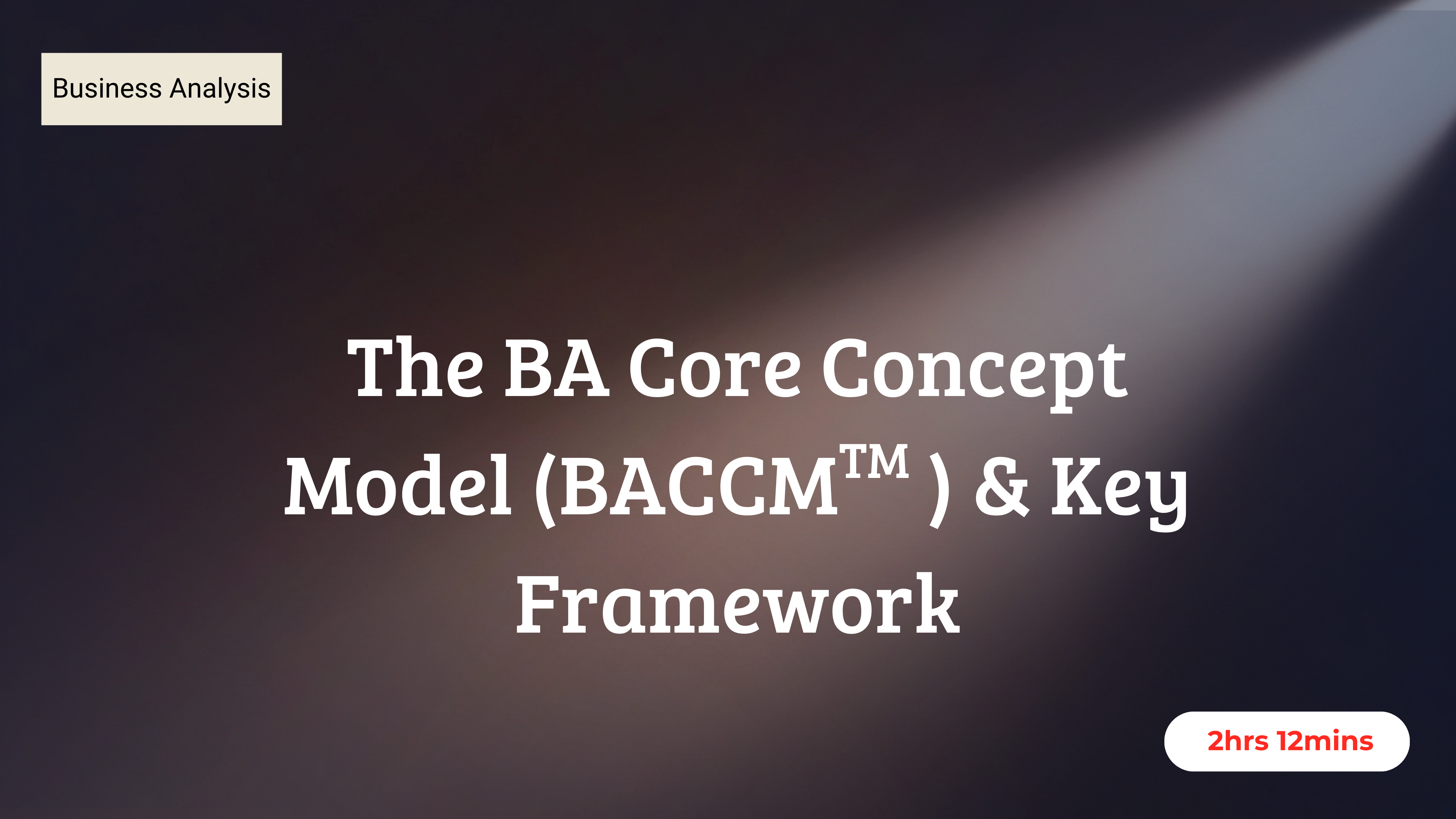 The BA Core Concept Model (BACCM™) & Key Frameworks