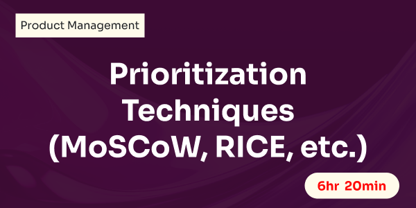 Prioritization Techniques